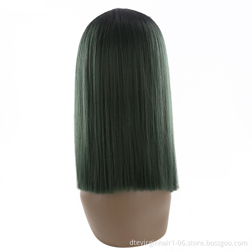 DTL special wig100% synthetic hair machine made women honey silk straight heat resistant soft synthetic wig